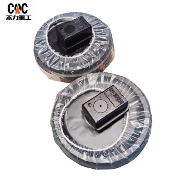 SUMITOMO-SH210-A6 front idler assembly/China OEM quality crawler undercarriage parts manufacture/CQC – idler wheel source factory china.