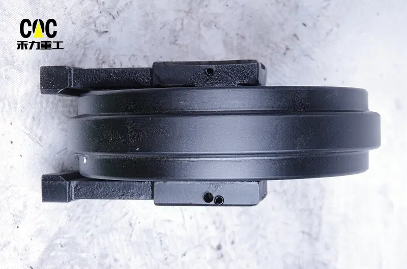 100% Original Undercarriage Equipment - Factory Price Mini Excavator Front Idler Rollers for Volvo EC55B EC60C EC140B EC200B – Heli detail pictures
