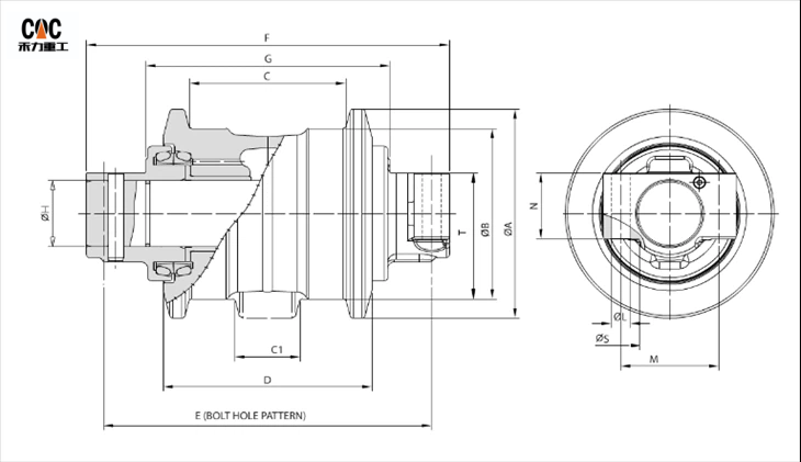 CAT375 TRACK ROLLER