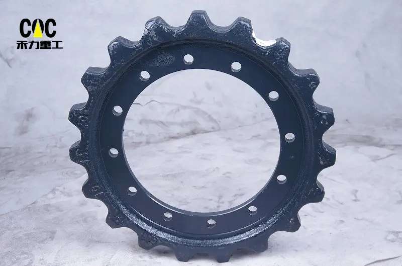 Sell SY55/65 Excavator sprocket with OEM quality heat treatment HRC 45-55,Depth 4mm-6mm